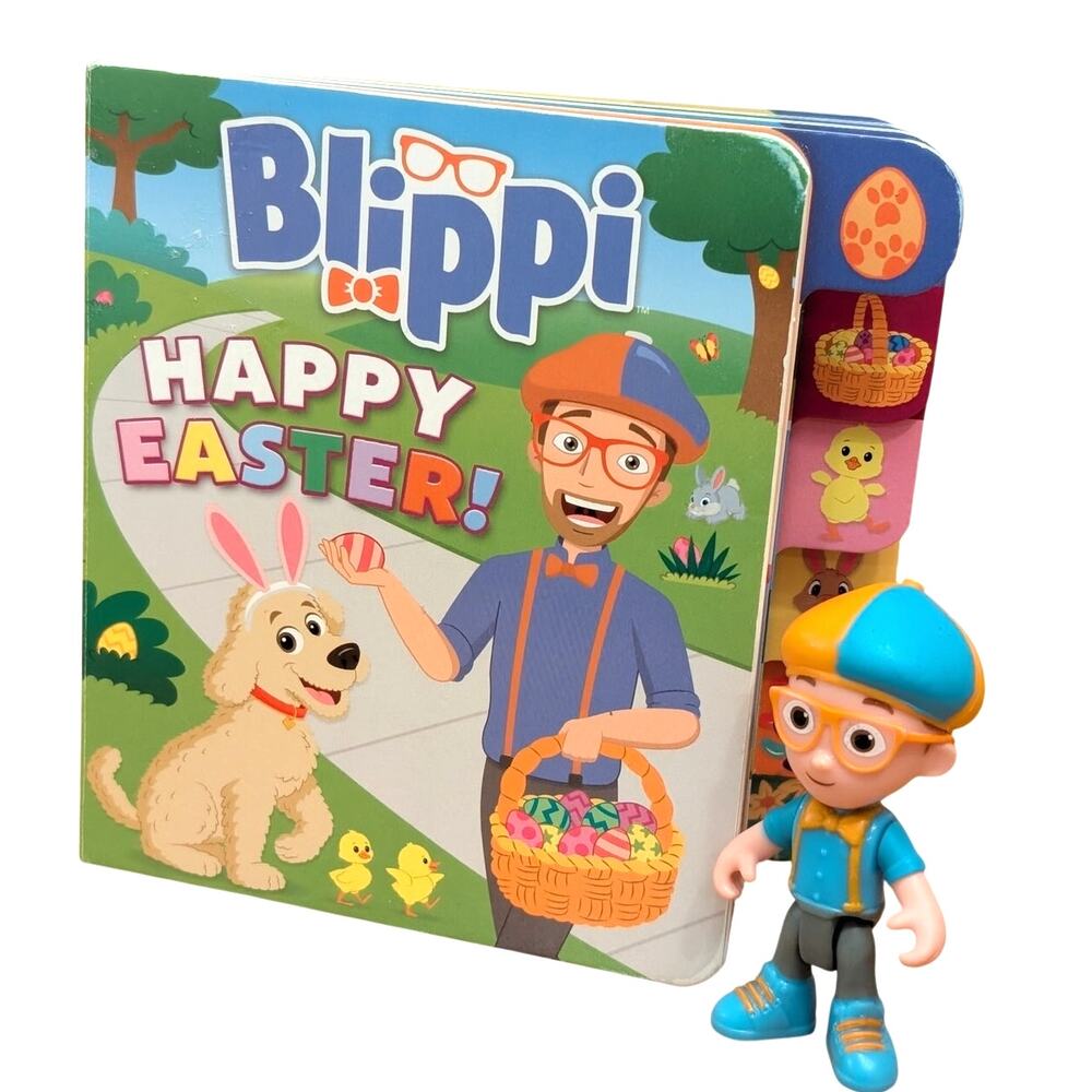 Blippi Toy Figurine and Easter Board Book